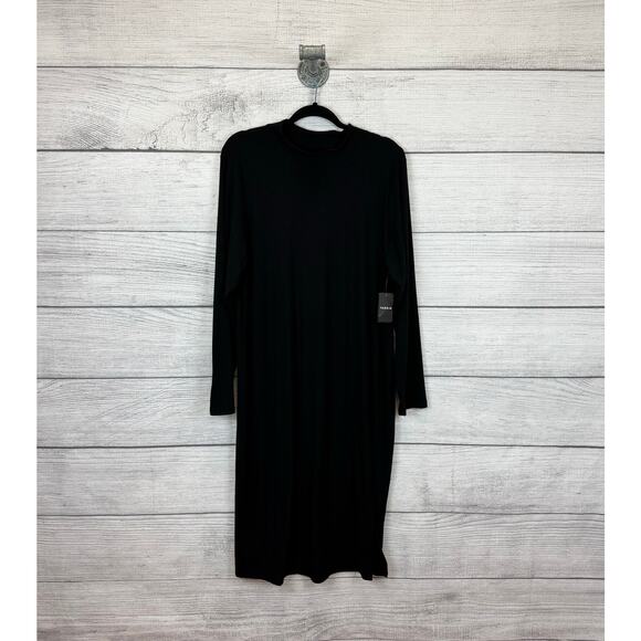 Torrid Plus Size Black Ribbed Mock Neck Fitted Super Soft Dress Size 3X - Picture 1 of 7